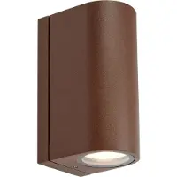 Markslöjd Außenwandleuchte Alor, dimmbar, braun / rost, Aluminium, Skandinavisch, Wandleuchte außen