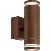 Markslöjd Außenwandleuchte Luno, dimmbar, braun / rost, Aluminium, Skandinavisch, Wandleuchte außen