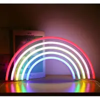 Rosikey LED Neonlicht Zeichen Regenbogen Nachtlicht USB mit Acryl Zurück Panel Home Party Hochzeit Bar Deko Lampe