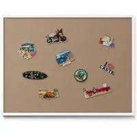 Tulup MAGNETTAFEL 80x60 cm Weißer Rahmen Hellbraun