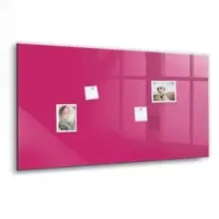 Tulup Schreib Magnettafel Kräftige Rosa Farbe 120x60 cm Magnettafel Wohnzimmer Glas Weißer Marker Magnettafel Flur Glas