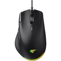 Havit MS957 kabelgebundene Gaming-Maus RGB-Hintergrundbeleuchtung 1000-7200 DPI USB PC-Maus Schwarz