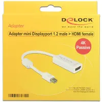 DeLOCK 62614, 0,2 m, Mini DisplayPort, HDMI Typ A (Standard), Männlich, Weiblich, Gold
