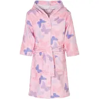 Playshoes Fleecebademantel "Schmetterlinge" in Rosa | Gr.: 110/116