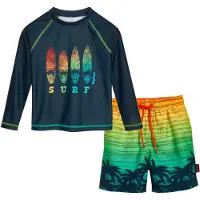 Playshoes 2tlg. Badeoutfit in Dunkelblau/ Bunt | Gr.: 110/116