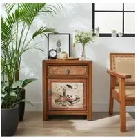 OPIUM OUTLET Möbel Kommode Nachttisch Nachtschrank Nachtkonsole Nachtkästchen asiatisch chinesisch orientalisch Holz braun 35191-15