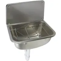 Otto Haas Ausgussbecken Adrian, V2A, 465x450x330mm Nr. 6204, m.Rost, m.Siphon DN50, R 11/2"