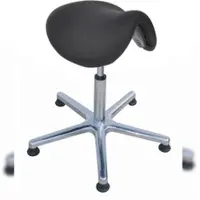 Proregal Antistatischer Sattelhocker Lexington, ESD-Sitz & Sitzneige, Sitzh√∂he 51-70cm, Kunstleder-Sitz, Aluminium-Fußkreuz, Gleiter