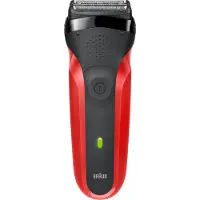 Braun Series 3 300s, Folienschaber, Schwarz, Rot, 2 SensoFoil, LED, Akku, Nickel-Metallhydrid (NiMH)