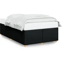 vidaXL Bettgestell ohne Matratze Schwarz 120x190 cm Stoff