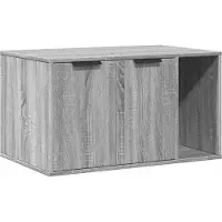 vidaXL Katzenklo Grau Sonoma 80x50x45 cm Holzwerkstoff