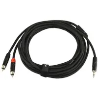 Klang Y-Audiokabel, 6 Meter 3,5 mm Klinke, male, stereo - 2x Cinch, male - Y-Kabel