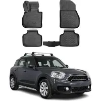 Novline OMAC Fußmatten Set TPE für MINI Countryman (F60) Vorne+Hinten