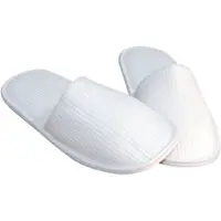 Hygostar 10 Paar Slipper "Relax" Weiss 28 cm lang Baumwolle mit EVA-Sohle sehr weich und luftig Hotelslipper Einwegslipper Einweghausschuhe Gästehausschuhe