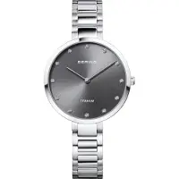 Bering Damen Armbanduhr Titanium 34 mm Armband Titanband mit Titanelementen 11334-772