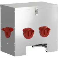 vidaXL Hühnerfütterer Silber 40,5 x 25 x 38 cm Verzinkter Stahl