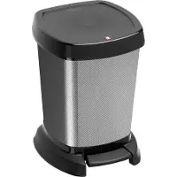 Rotho Kosmetikeimer 6 l PASO, Farbe:Carbon metallic