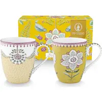Pip studio Tasse Home Mugs Large Lily & Lotus Yellow (2er Set)