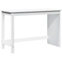 vidaXL Schreibtisch Weiß 112 x 50 x 75 cm Massivholz Kiefer