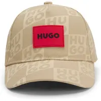 HUGO Kids Cap aus Baumwoll-Twill mit Stack-Logos Grösse 56