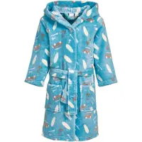Playshoes Fleece-Bademantel Surf-Bus in türkis | Gr.: 134-140