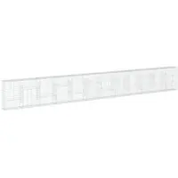 vidaXL Gabione mit Deckel 1200x50x150 cm Verzinktes Eisen