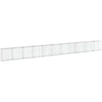 vidaXL Gabione mit Deckel 1100x50x100 cm Verzinktes Eisen