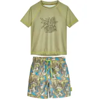 Playshoes UV-Schutz Bade-Set Wave Shorts in oliv | Gr.: 98/104