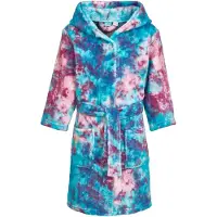 Playshoes Fleece-Bademantel Batik in türkis | Gr.: 110-116