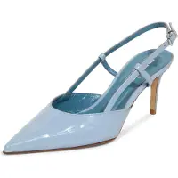 Ncub L1237 Decollete Slingback Donna Woman Patent Shoes