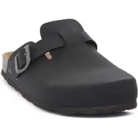 Grünland Damen Holzschuhe Pantoletten in Schwarz für den Sommer, Modell CB0802NERO