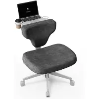 NEWTRAL Freedom-X FP Meditationsstuhl ohne Armlehne mit verstellbarem Laptop-Tablett für Home & Office - Dunkelgrau
