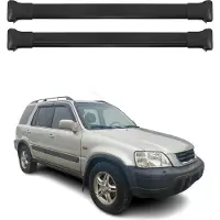 Omac Dachträger Grundtäger für Honda CR-V mk1 1995-2001 75kg Aluminium Schwarz 2 tlg