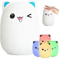 VERK LED-Nachtlampe für Kinder CAT RGB