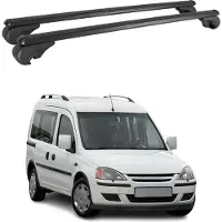 Omac Dachträger für Opel Combo C 2001-2011 Gepäckträger Grundträger Alu Schwarz 2x