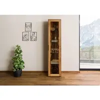 MASSIVMOEBEL24.DE Vitrine Wildeiche 46x43x203 natur geölt LINDAU #20