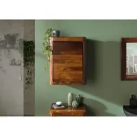 MASSIVMOEBEL24.DE Hängeschrank Sheesham 50x35x65 walnuss lackiert TORONTO #318