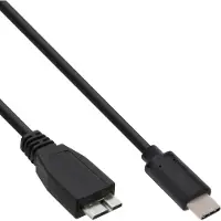 InLine USB 3.2 Gen.1x2 Kabel, USB-C Stecker an Micro-B Stecker, schwarz, 1,5m, 1,5 m, USB C, Micro-USB B, USB 3.2 Gen 2 (3.1 Gen 2), Männlich/Männlich, Schwarz