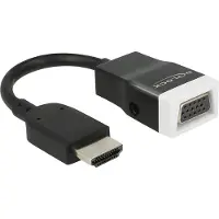 DeLOCK 65587, HDMI Typ A (Standard), VGA (D-Sub) + 3.5mm, Männlich, Weiblich, 1920 x 120 Pixel, Schwarz, Weiß