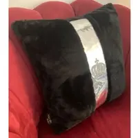 Harald Glööckler Luxus Deko Kissen Pompöös by Casa Padrino Schwarz / Silber - Glööckler Kissen - Designer Zierkissen - Designer Deko Accessoires