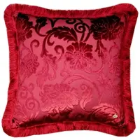 Harald Glööckler Luxus Kissen Pompöös by Casa Padrino von Elegance Collection Barock Muster Bordeaux Rot 50 x 50 cm - Luxuskissen