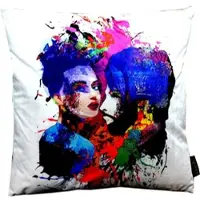 Harald Glööckler Designer Deko Kissen Pompöös by Casa Padrino mit Glitzersteinen Purple-Blue - Art Collection -