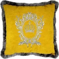 Harald Glööckler Luxus Deko Kissen Pompöös by Casa Padrino Gelb / Silber - Glööckler Kissen