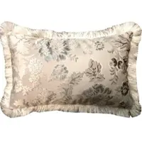 Harald Glööckler Luxus Kissen Pompöös by Casa Padrino von Elegance Collection Barock Muster Creme / Creme 35 x 55 cm - Luxuskissen