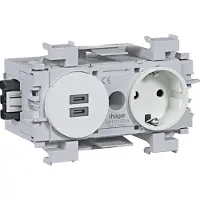 Hager Steckdose 1-fach mit USB-Charger C + C