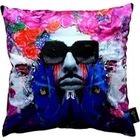 Harald Glööckler Designer Deko Kissen Pompöös by Casa Padrino Face & Sunglasses mit Strass Steinen - Art Collection -