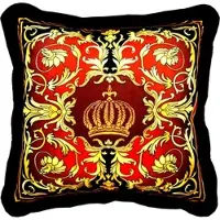 Harald Glööckler Luxus Barock Deko Kissen Pompöös by Casa Padrino Bordeaux / Schwarz / Gold mit Glitzersteinen - Glööckler Kissen