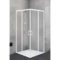 DM Duschmeister Eckdusche Max F 36 weiß 90 x 90 x.. - Duschkabine
