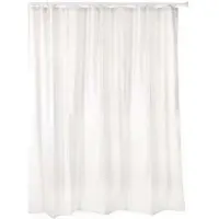 DM Duschmeister Duschvorhang 180x200 cm weiss.. - Duschmeister