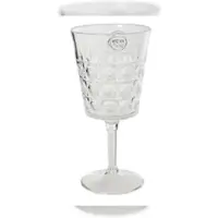 Décoris Weinglas 18cm Kunststoff - Weinkelch gemustert Trinkgeschirr Gläser Rotweinglas Weißweinglas Cocktailglas Aperitifglas Trinkglas Transparent